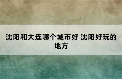 沈阳和大连哪个城市好 沈阳好玩的地方